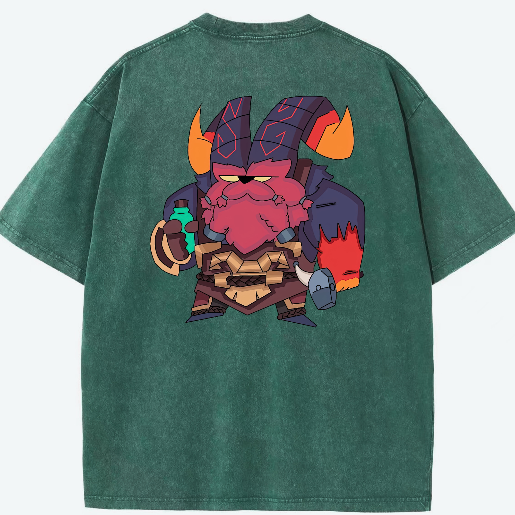 リーグ・オブ・レジェンド League of Legends LOL 綿100% ヴィンテージ風 半袖Tシャツ（背面プリント）